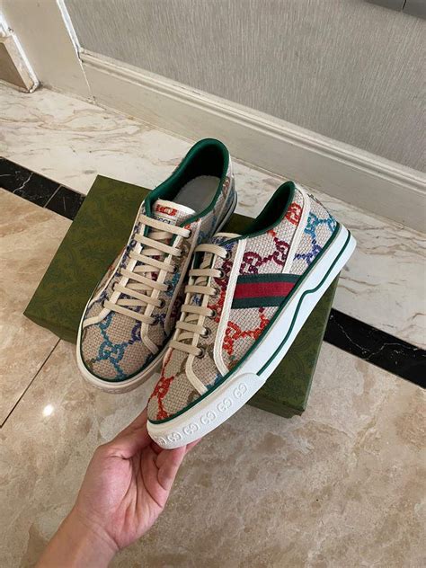 gucci sneakers neon replica|Gucci knockoff sneakers.